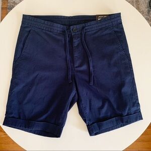 Michael Kors 9” Cotton Shorts Navy Men’s Size 31 New